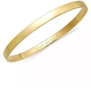 12k Gold-Plated Heart of Gold Idiom Bangle Bracelet